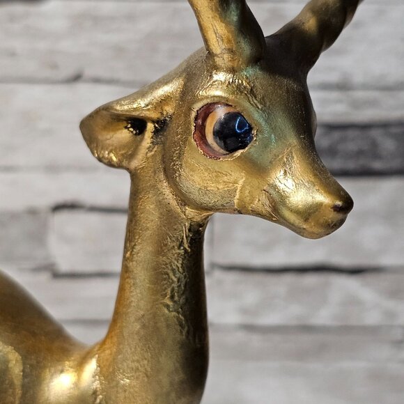 RARE Freeman McFarlin George Good Ibex Antelope Deer Gold Figurine - Picture 11 of 12